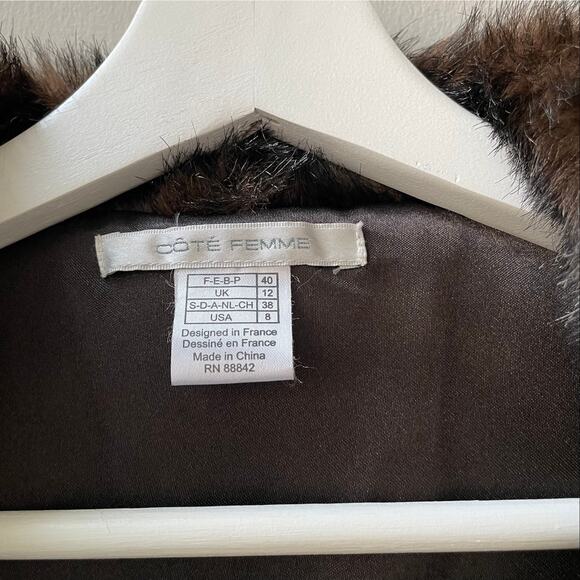 Cote Femme Brown Fur Coat - Picture 5 of 11